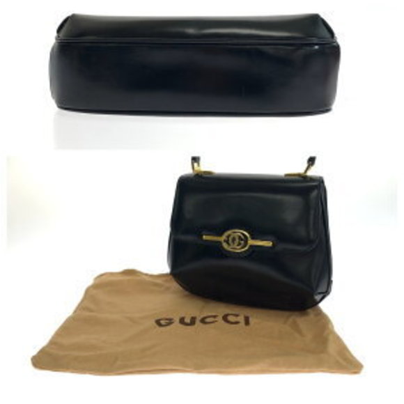 GUCCI Black Leather Handbag - Picture 7 of 9